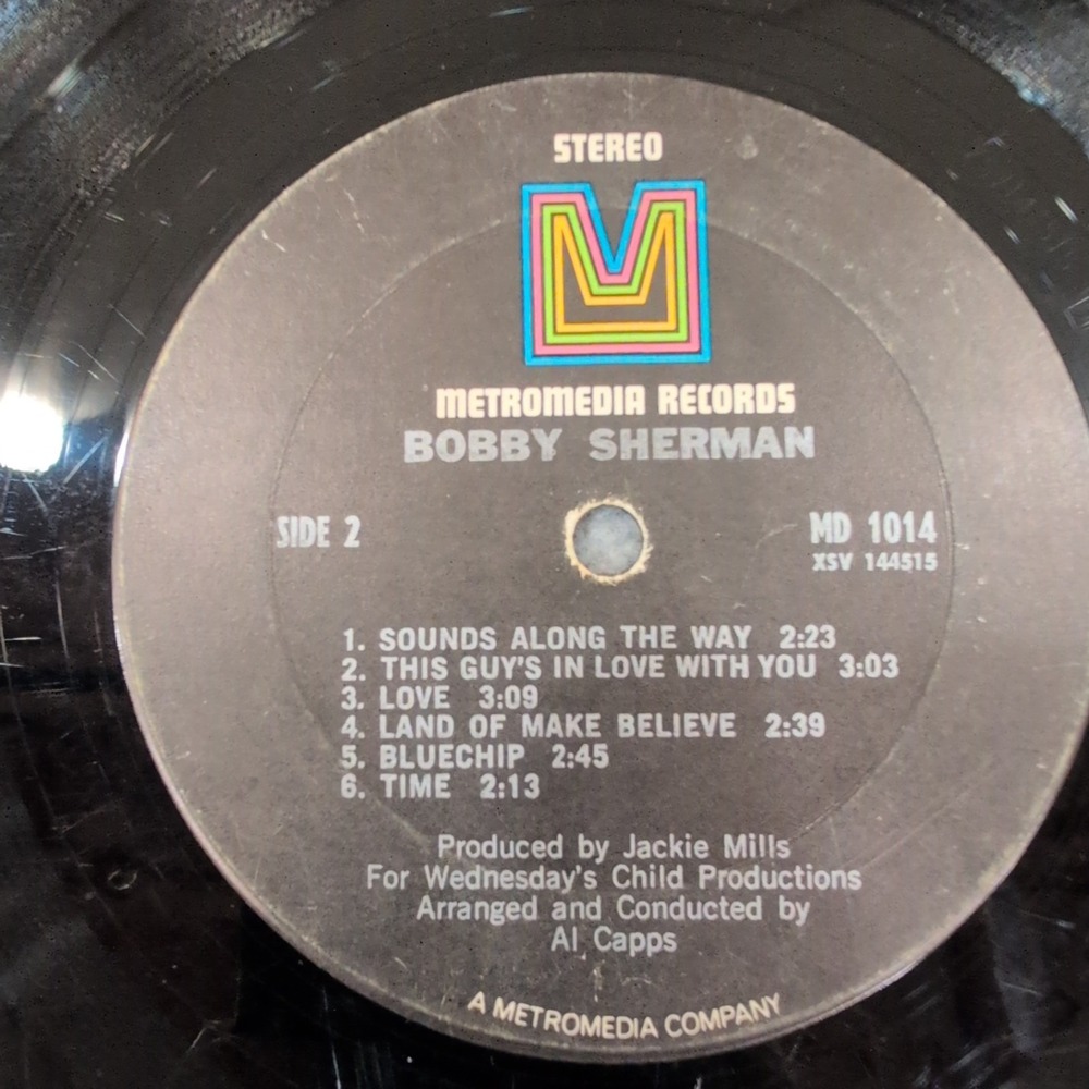 Bobby Sherman Self Titled Vinyl LP Metromedia MD‎ 1014 Little Woman 1969 Stereo - Picture 2 of 4
